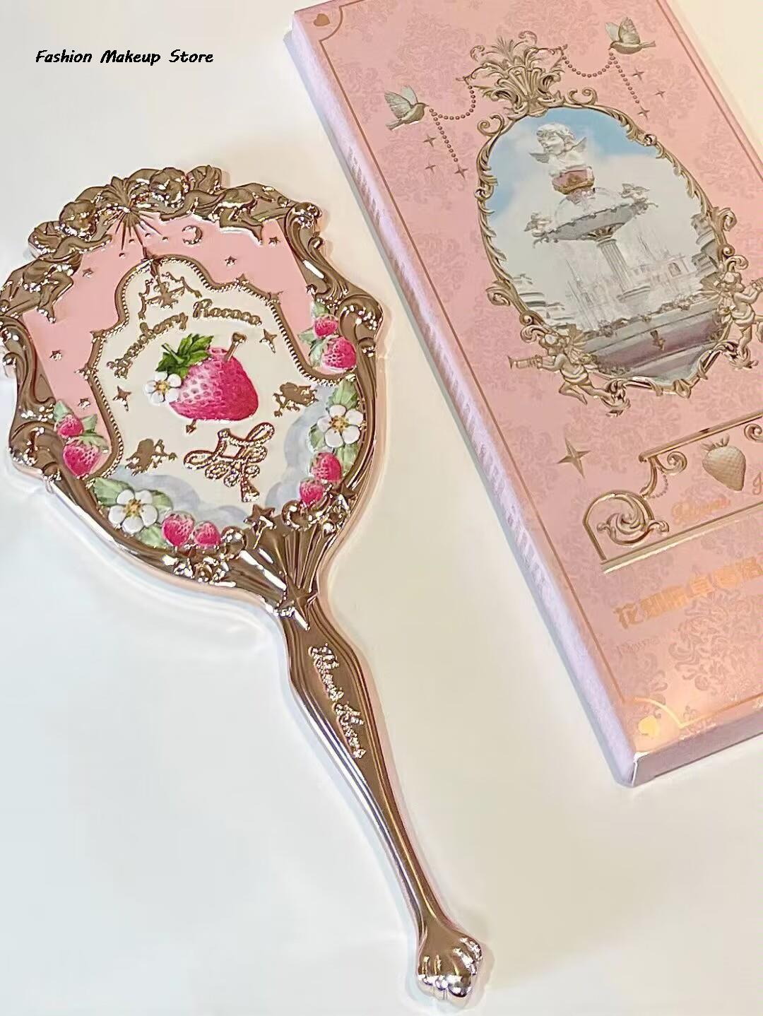 2023 New Flower Knows Makeup Mirror Cute Hand Mirror Women Makeup Tool