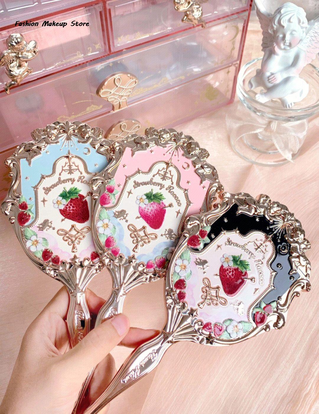 2023 New Flower Knows Makeup Mirror Cute Hand Mirror Women Makeup Tool