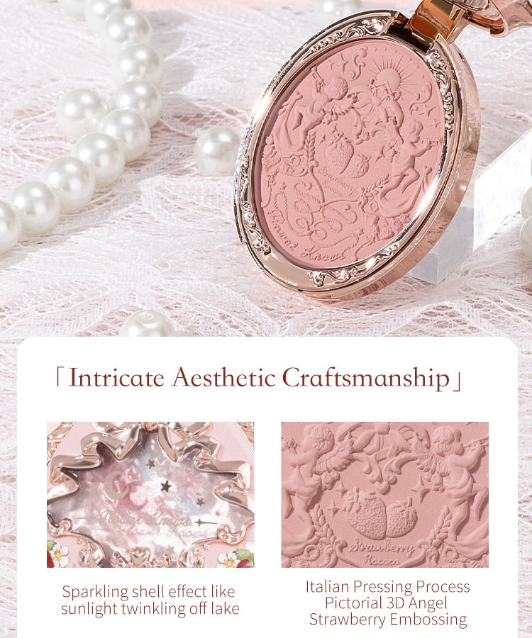 Flower Knows Strawberry Rococo Series Embossed Blush 5g Blush Powder