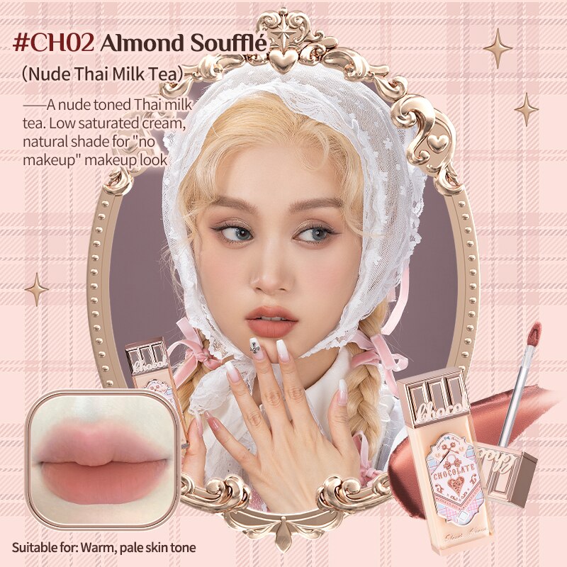 Flower Knows Chocolate Series Cloud Lip Cream 4.5ml Waterproof Long Lasting Lips Makeup