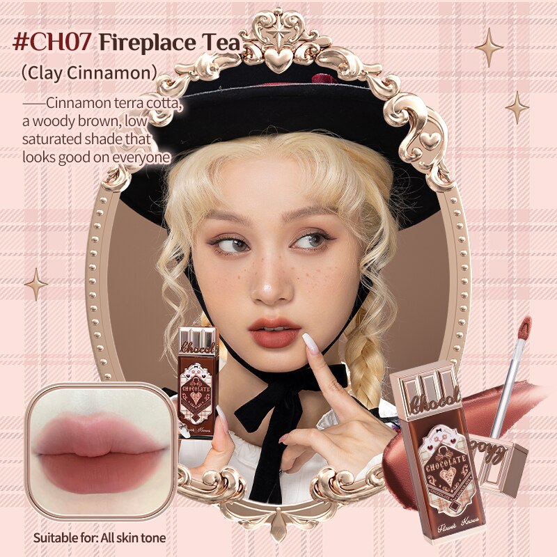 Flower Knows Chocolate Series Cloud Lip Cream 4.5ml Waterproof Long Lasting Lips Makeup