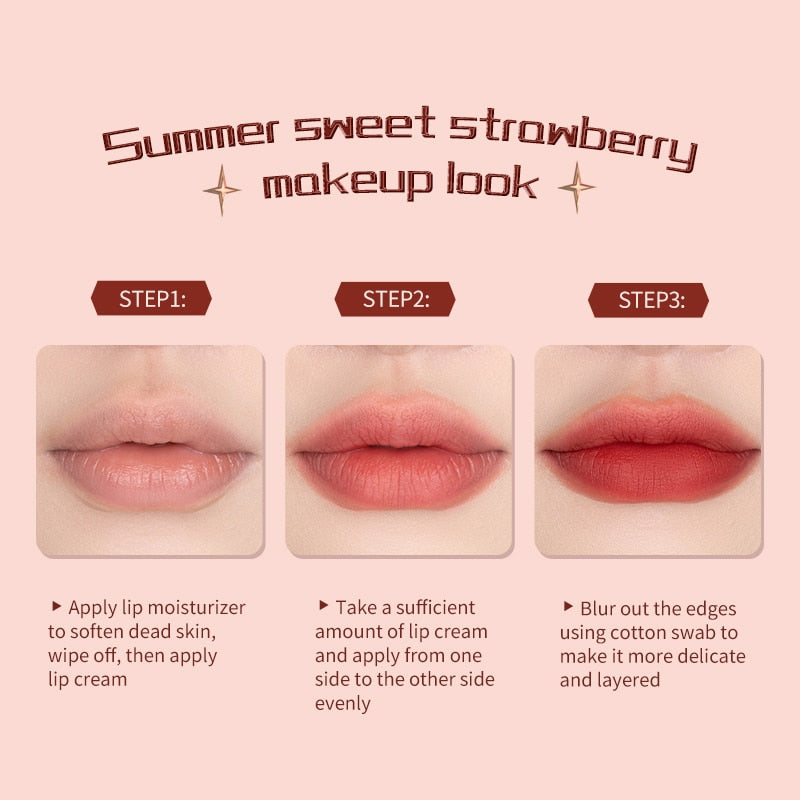 Strawberry Rococo Series Cloud Lip Cream Lipsticks