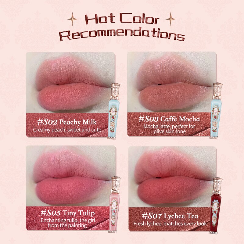 Strawberry Rococo Series Cloud Lip Cream Lipsticks