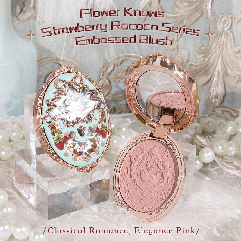 Flower Knows Strawberry Rococo Series Embossed Blush 5g Blush Powder