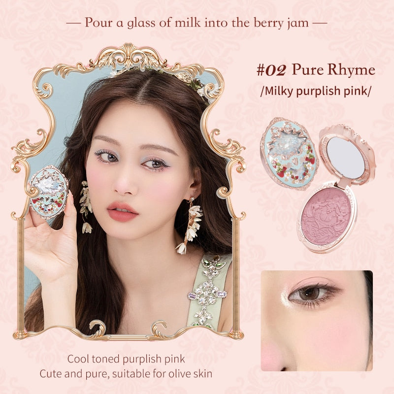 Flower Knows Strawberry Rococo Series Embossed Blush 5g Blush Powder