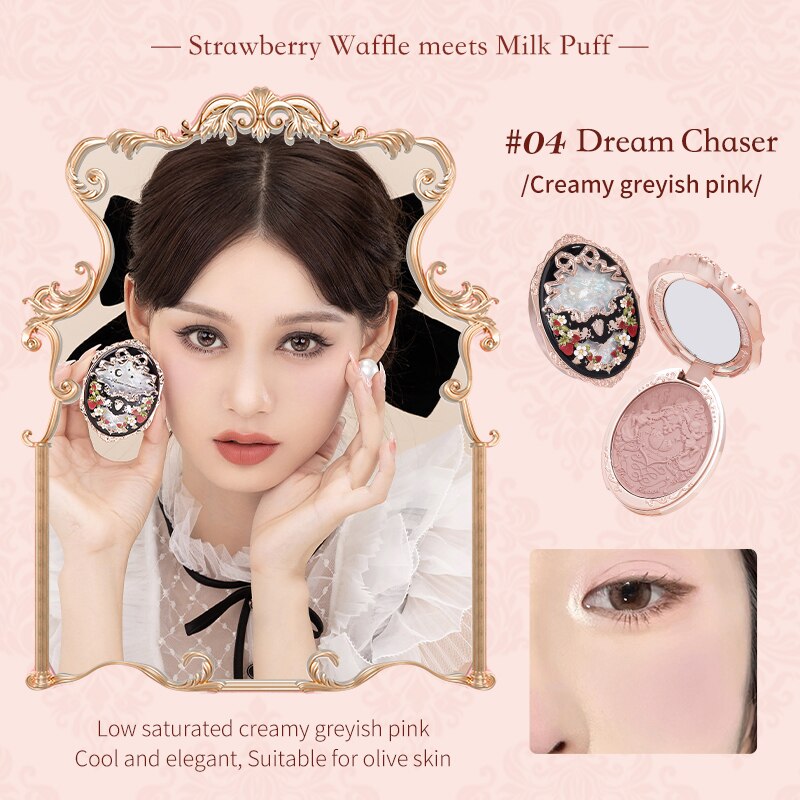 Flower Knows Strawberry Rococo Series Embossed Blush 5g Blush Powder