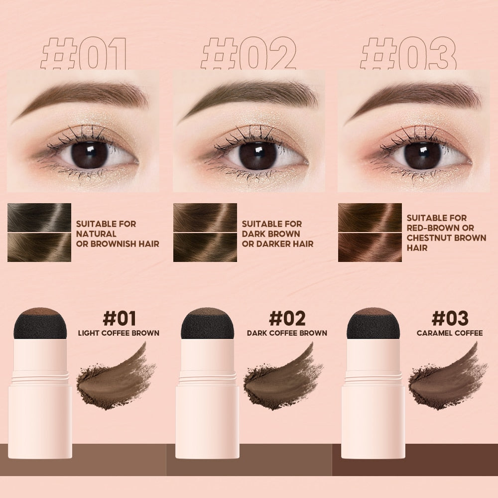 O.TWO.O Eyebrow Stamp Shaping Kit Waterproof Contour Stencil Tint Natural Stick Hairline One Step Brow Stamp Eyebrow Enhancer