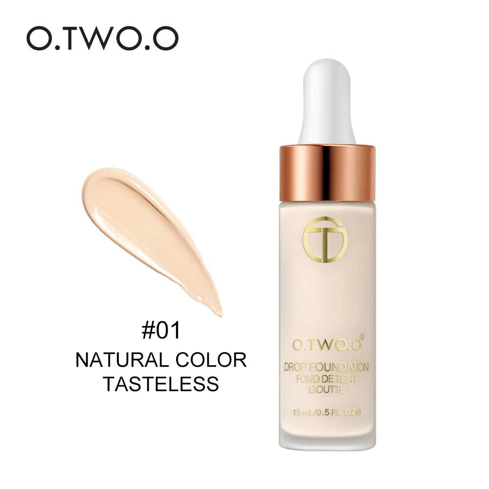 O.TWO.O Liquid Foundation Professional Makeup Base  Oil Free Full Coverage Concealer Long Lasting Liquid Foundation Cosmetics