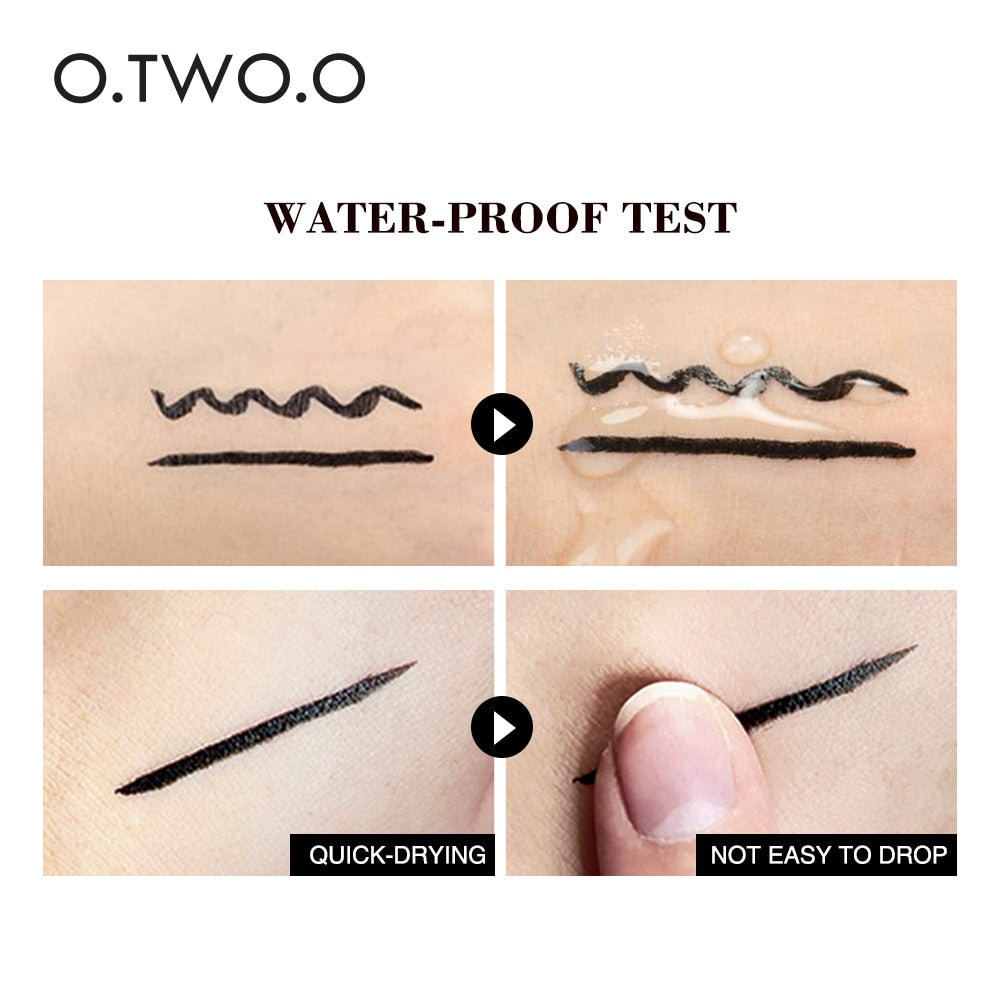 O.TWO.O Eyeliner Stamp Pencil Liquid Eyeliner Waterproof Fast Dry Black Cosmetics Double-ended Eye Liner Make-up for Women.