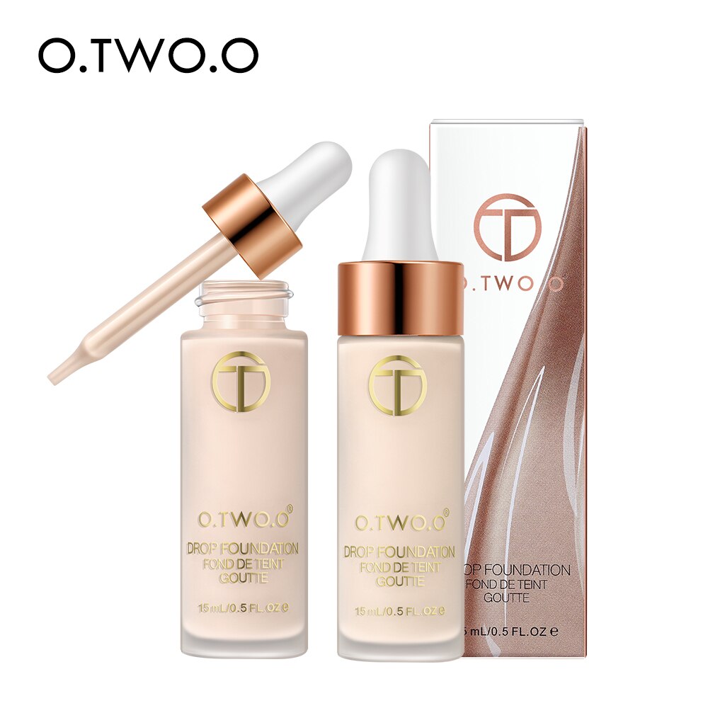 O.TWO.O  Foundation Makeup Base Liquid Concealer Professional Makeup Long Lasting Oil Control Matte Liquid Foundation Cosmetics