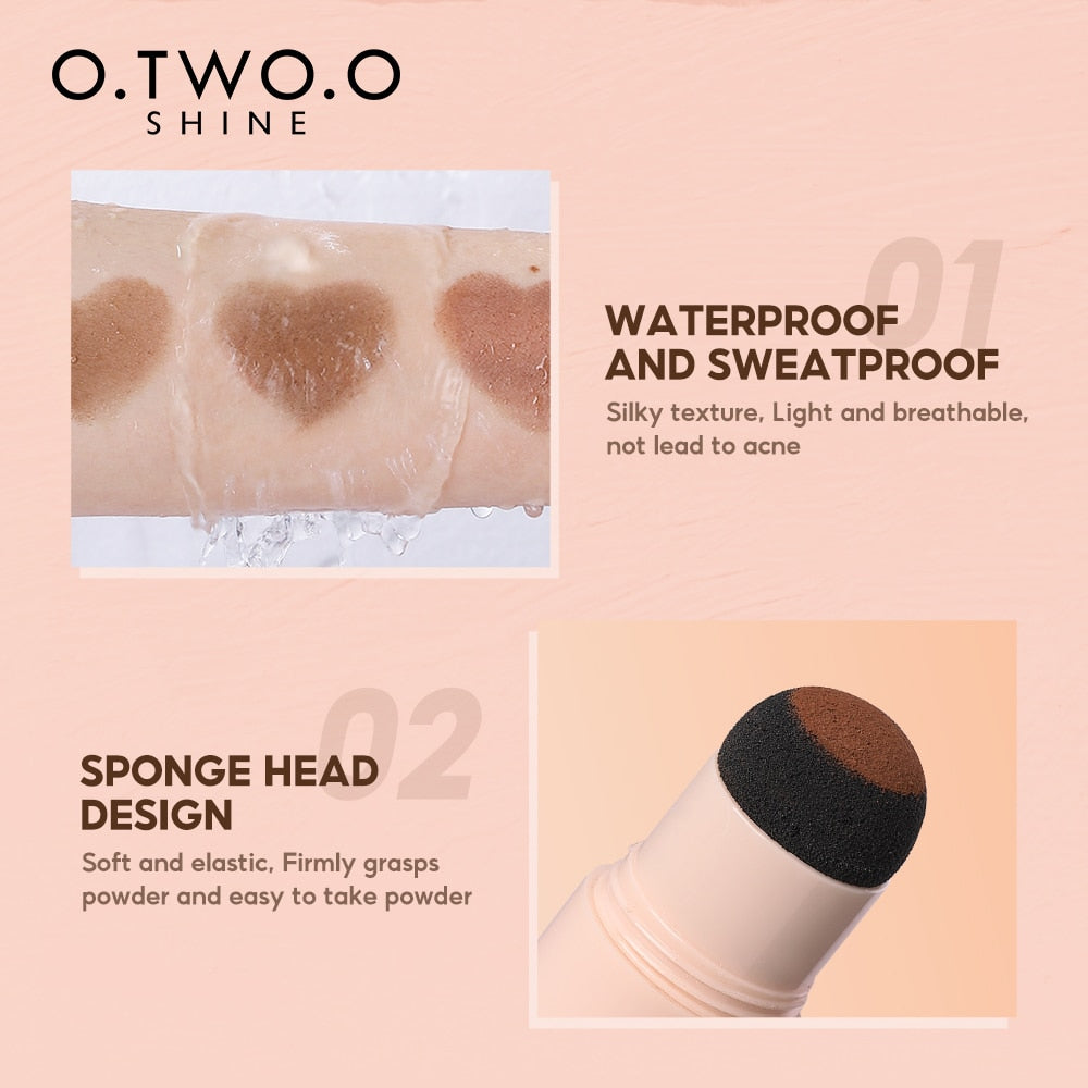 O.TWO.O Eyebrow Stamp Shaping Kit Waterproof Contour Stencil Tint Natural Stick Hairline One Step Brow Stamp Eyebrow Enhancer