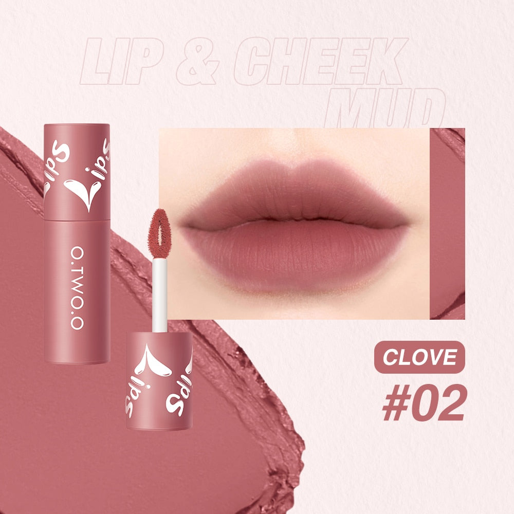 O.TWO.O Liquid Lipstick Lip Gloss 12 Colors Waterproof Long Lasting High Pigment Lip