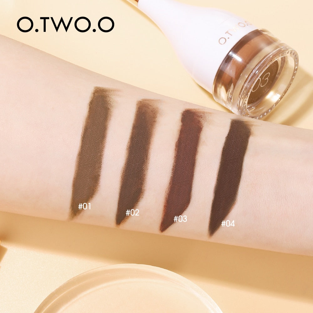 O.TWO.O Eyebrow Pomade Brow Mascara Natural Waterproof Long Lasting Creamy Texture 4 Colors