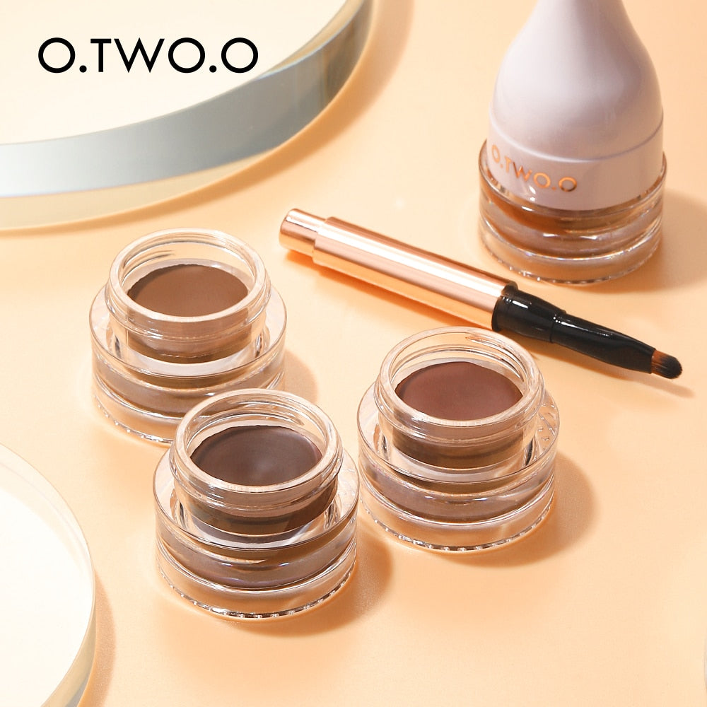 O.TWO.O Eyebrow Pomade Brow Mascara Natural Waterproof Long Lasting Creamy Texture 4 Colors