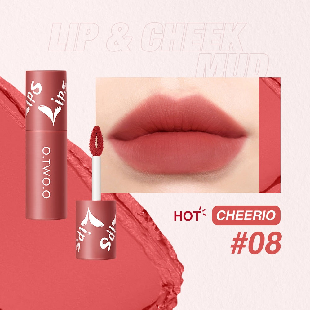 O.TWO.O Liquid Lipstick Lip Gloss 12 Colors Waterproof Long Lasting High Pigment Lip