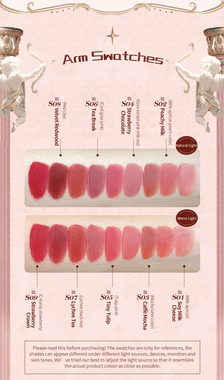 Strawberry Rococo Series Cloud Lip Cream Lipsticks