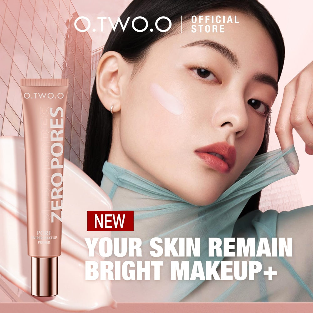 O.TWO.O Makeup Primer Face Makeup Brightening Oil Control Long Lasting Invisible Pore Facial Matte Cosmetics Foundation Cream