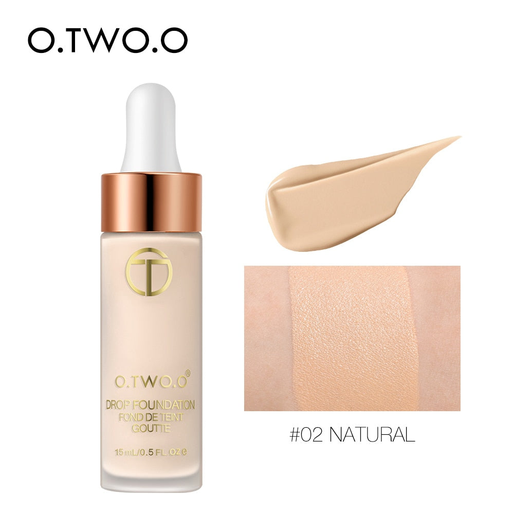 O.TWO.O  Foundation Makeup Base Liquid Concealer Professional Makeup Long Lasting Oil Control Matte Liquid Foundation Cosmetics