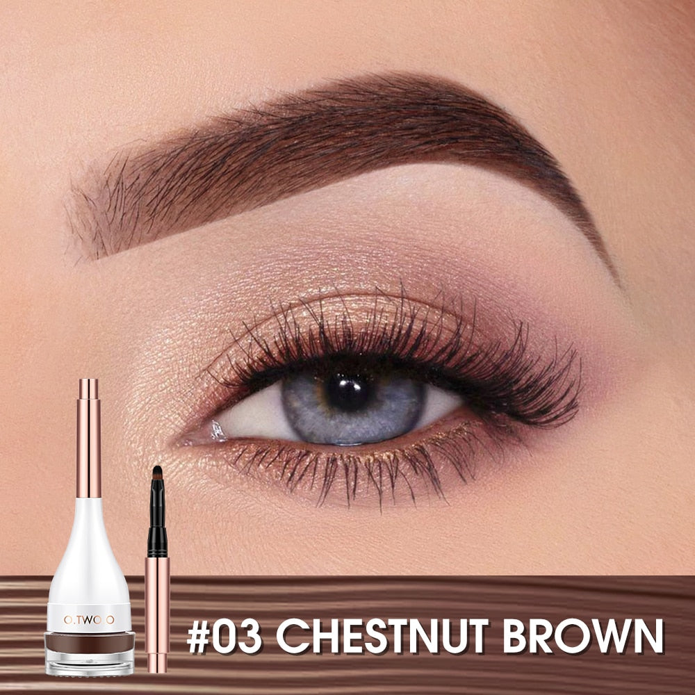 O.TWO.O Eyebrow Pomade Brow Mascara Natural Waterproof Long Lasting Creamy Texture 4 Colors