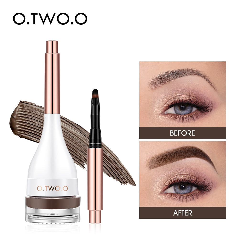 O.TWO.O Eyebrow Pomade Brow Mascara Natural Waterproof Long Lasting Creamy Texture 4 Colors