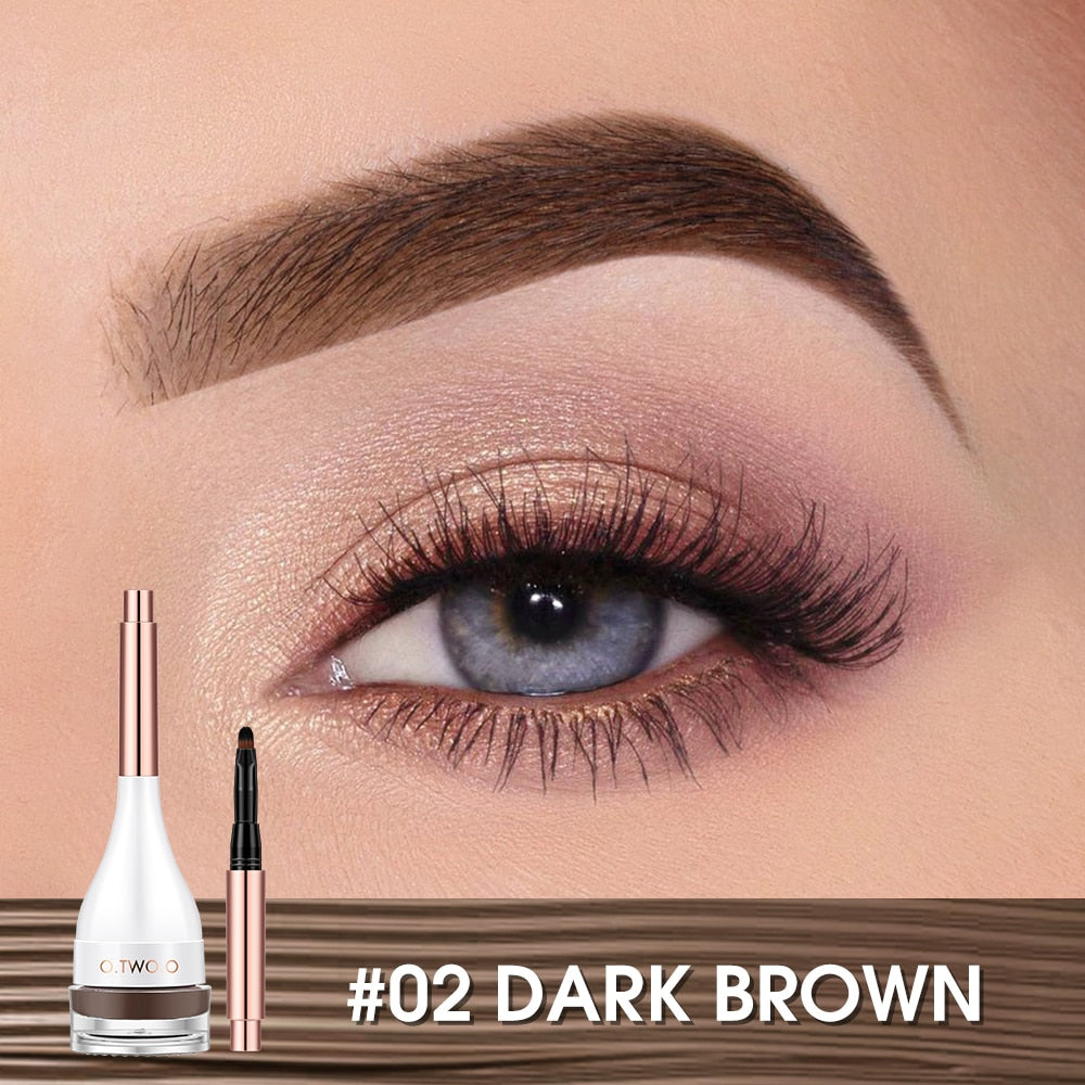 O.TWO.O Eyebrow Pomade Brow Mascara Natural Waterproof Long Lasting Creamy Texture 4 Colors